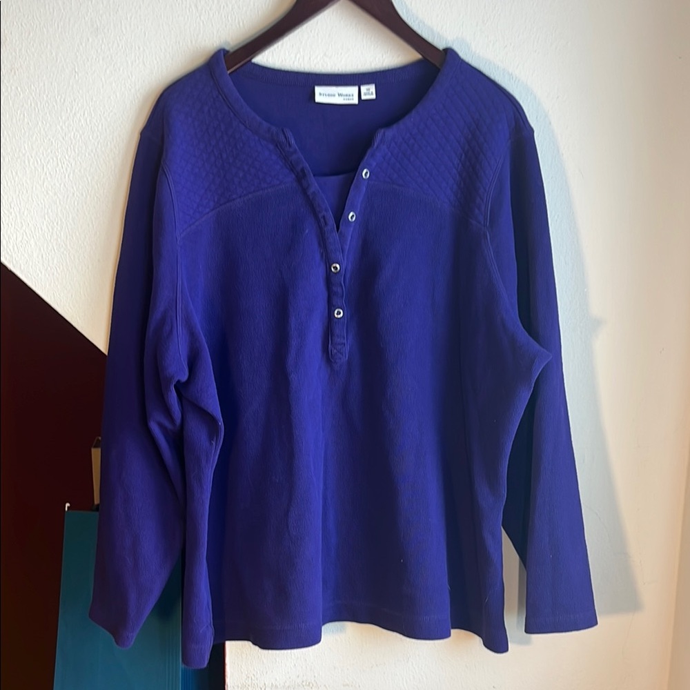 Studio Works Purple Long Sleeve‎ Top 3X